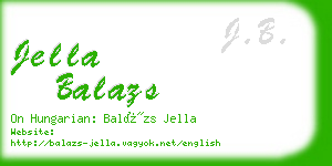 jella balazs business card